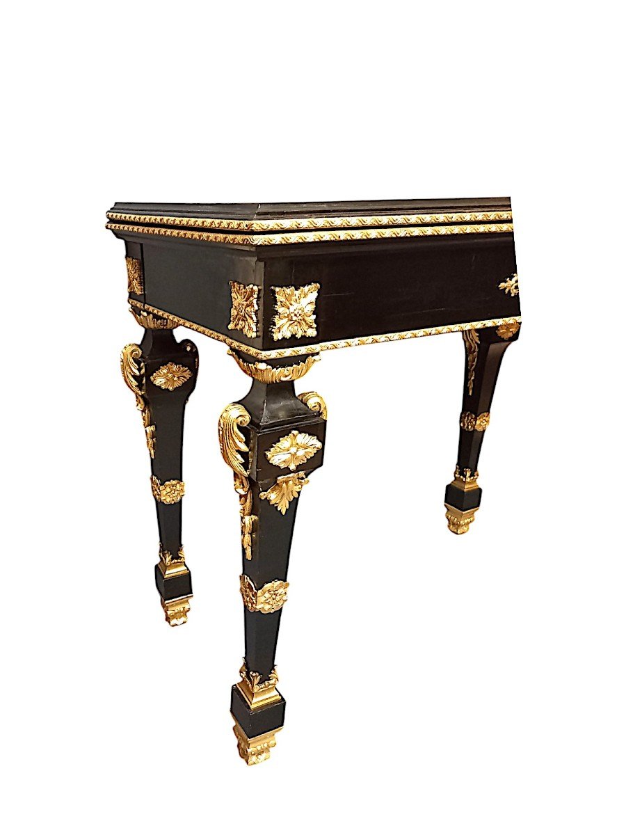 Table à Jeux Louis XIV d'époque Napoléon III-photo-1