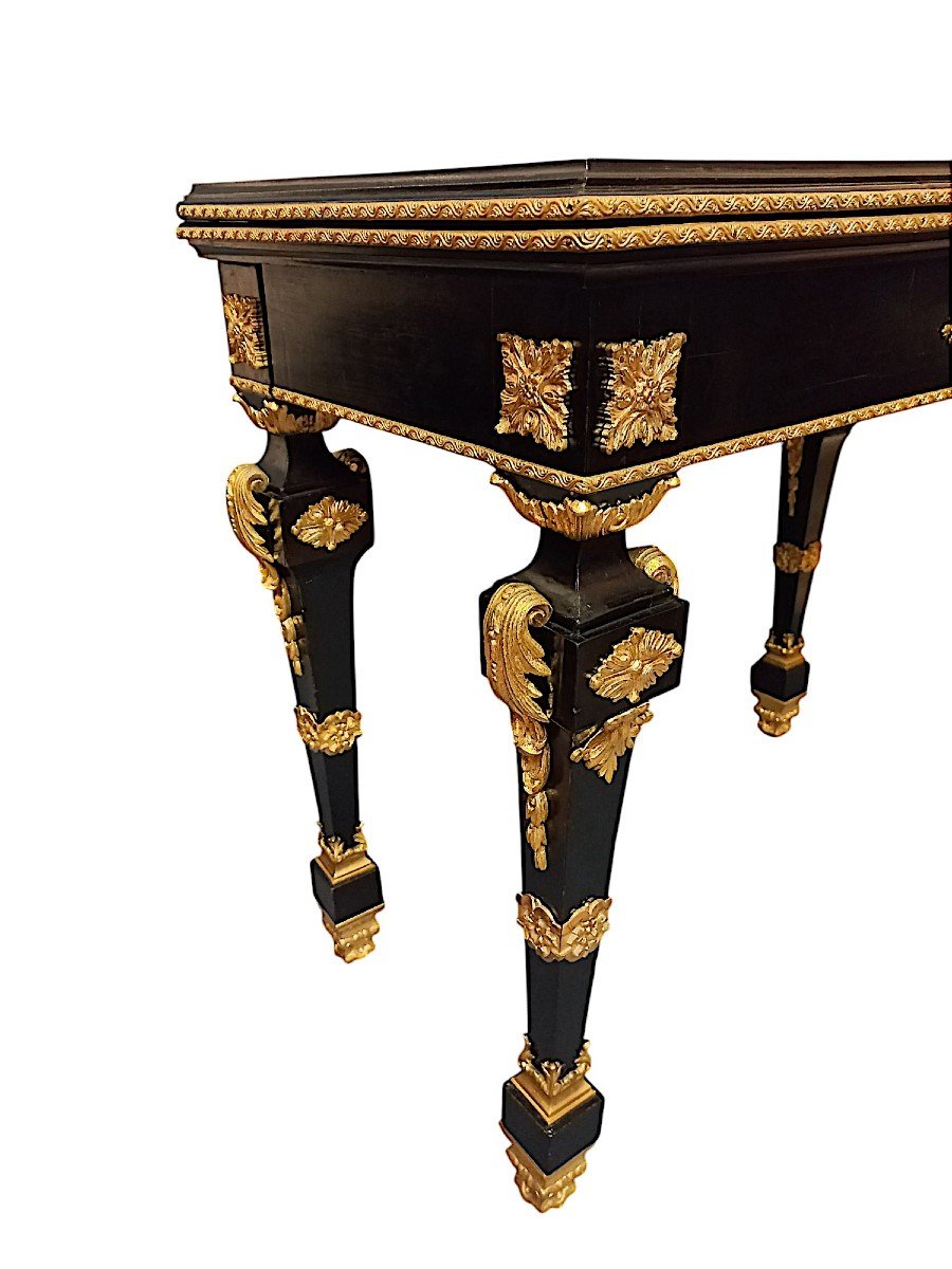 Table à Jeux Louis XIV d'époque Napoléon III-photo-3