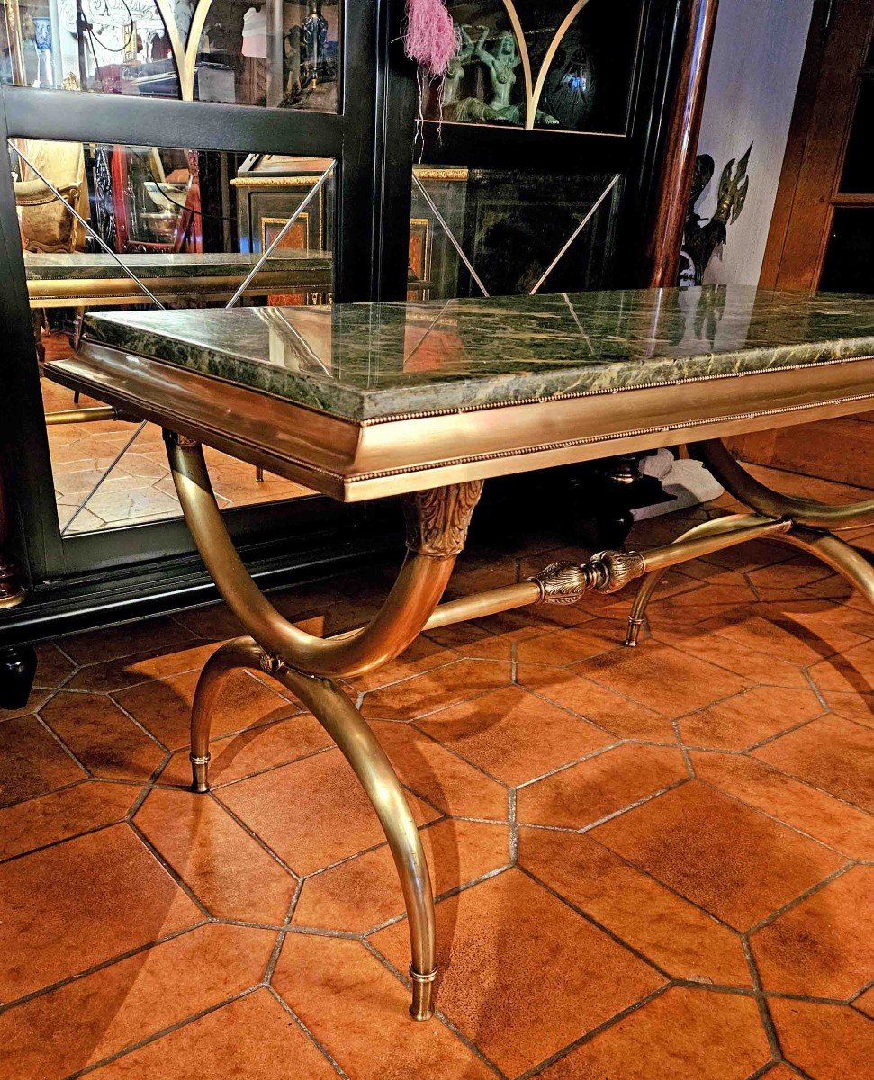 Neoclassical Coffee Table With Curule Base-photo-2