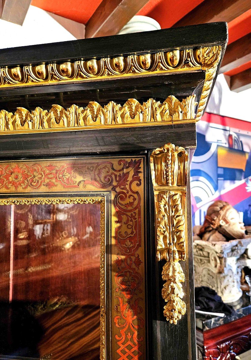 Furniture In Boulle Marquetry And Gilded Bronze, Napoleon III Period-photo-4