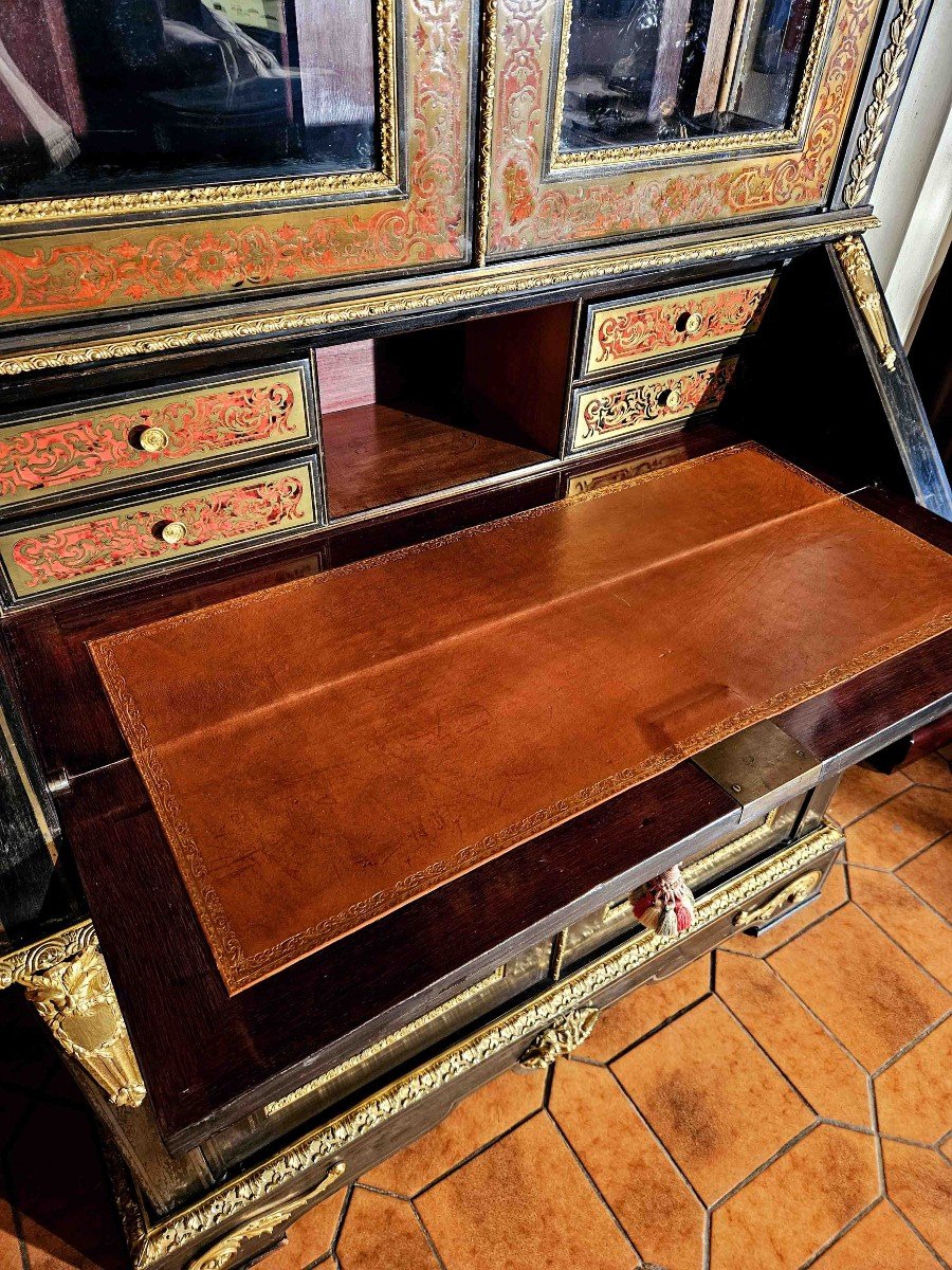 Furniture In Boulle Marquetry And Gilded Bronze, Napoleon III Period-photo-1