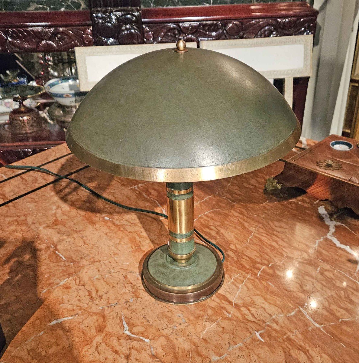 Art Deco Ocean Liner Mushroom Lamp-photo-2