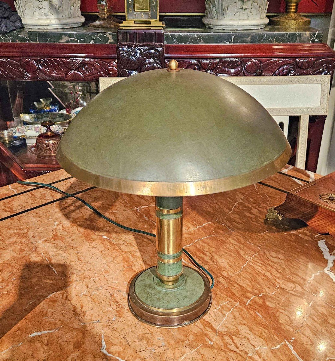 Art Deco Ocean Liner Mushroom Lamp-photo-3