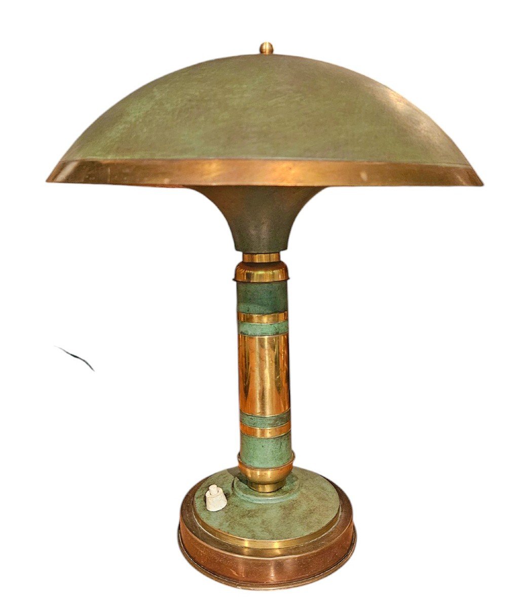 Art Deco Ocean Liner Mushroom Lamp