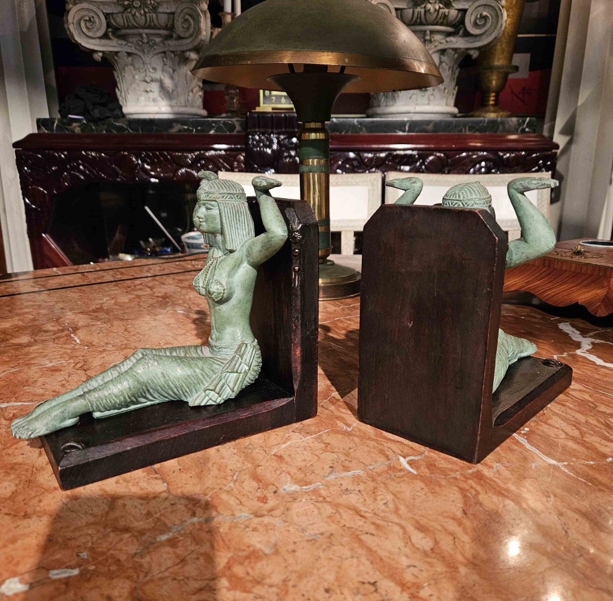 Art Deco Egyptian Bookends-photo-2