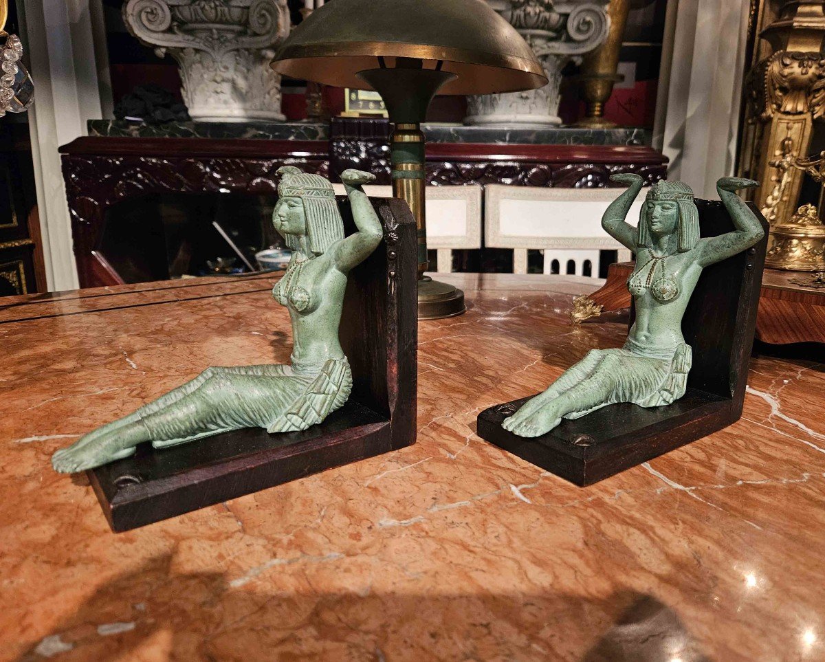 Art Deco Egyptian Bookends-photo-3