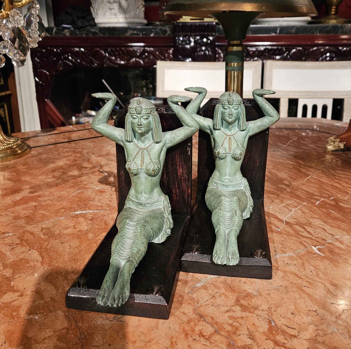 Art Deco Egyptian Bookends-photo-4