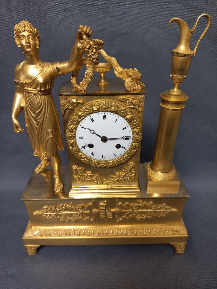 Charles X Period Clock Gilt Bronze-photo-6