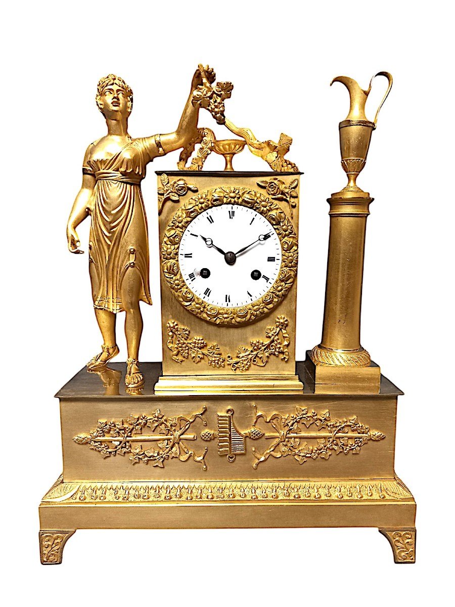 Charles X Period Clock Gilt Bronze-photo-8