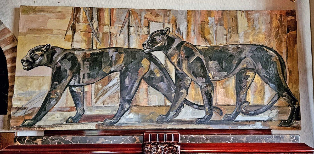 Marta Johan Milossis Panther Couple Hst 180 X 80cm-photo-4