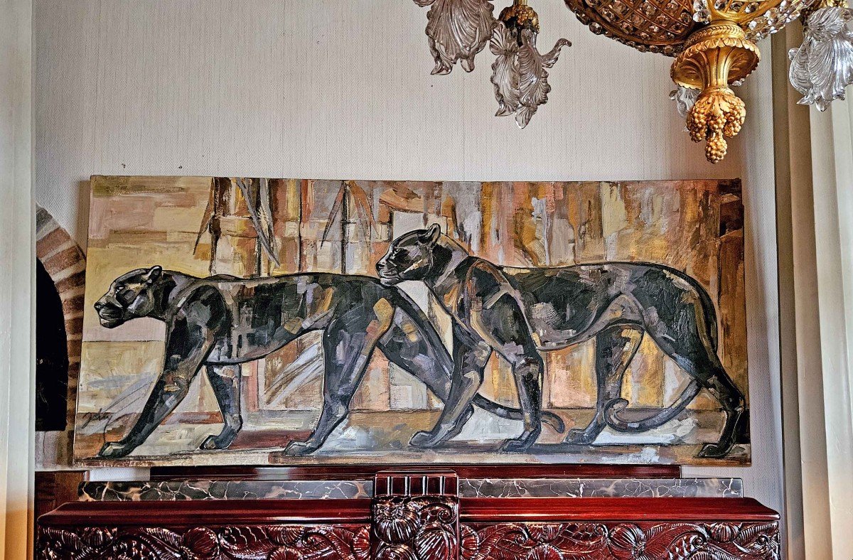 Marta Johan Milossis Panther Couple Hst 180 X 80cm-photo-1