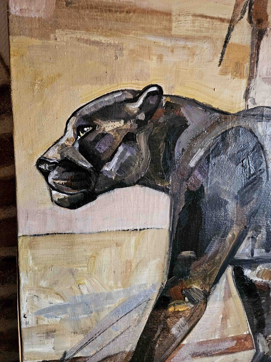 Marta Johan Milossis Panther Couple Hst 180 X 80cm-photo-2