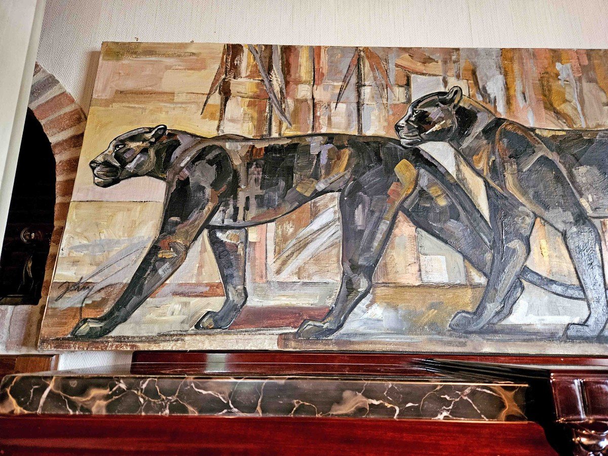 Marta Johan Milossis Panther Couple Hst 180 X 80cm-photo-5