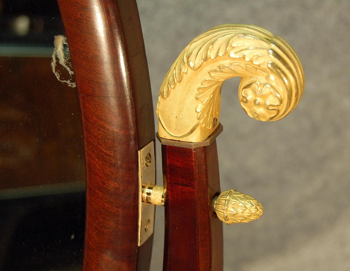 Dressing Time Empire Mahogany And Gilt Bronze-photo-3