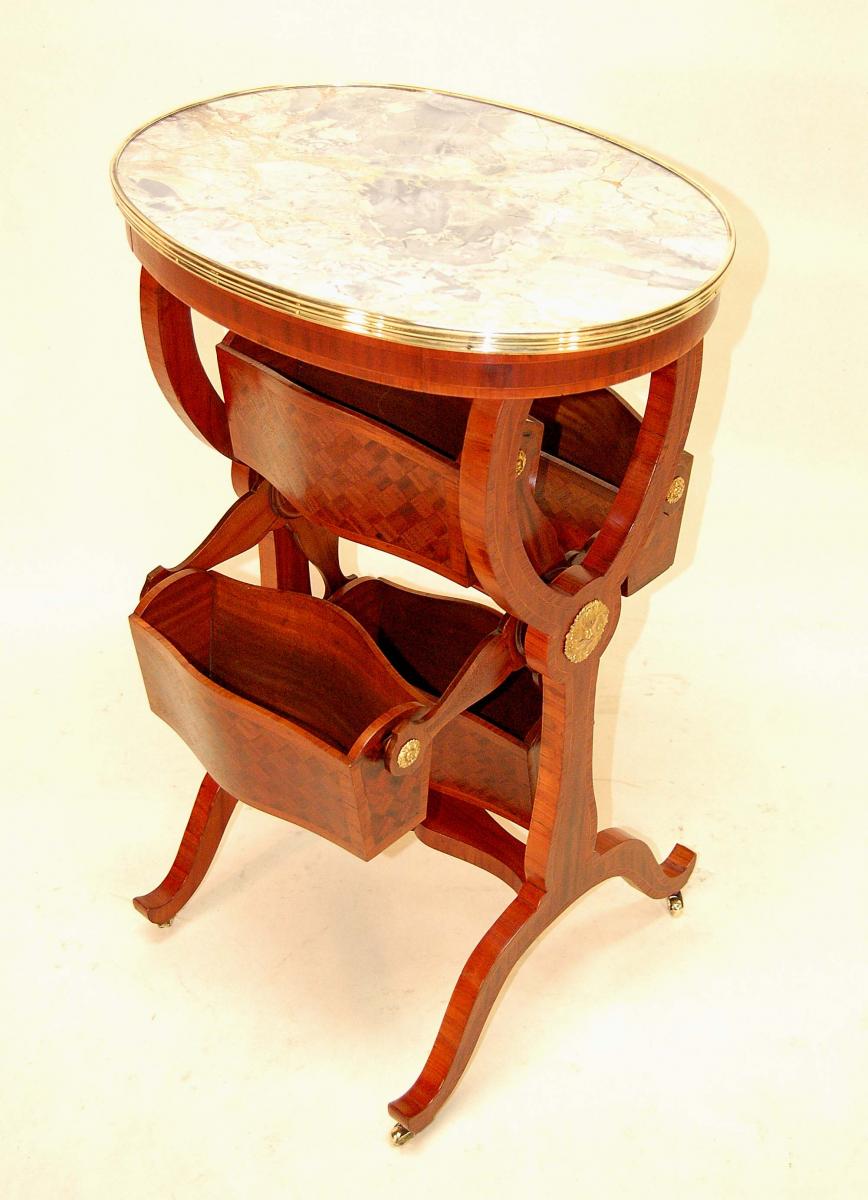 Table In All Ends In Marquetry And Gilt Bronze-photo-5