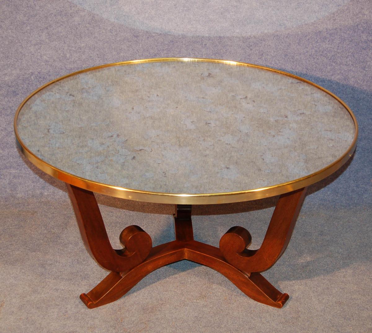 Jules Leleu (1883-1961) Art Deco Coffee Table-photo-2