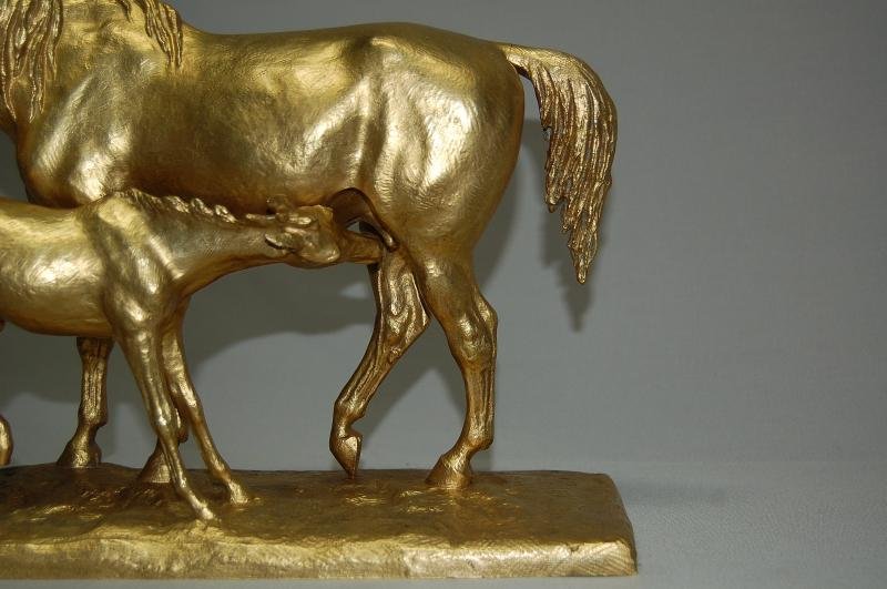 Christophe Fratin (1801-1864) Bronze With Gold Patina-photo-1