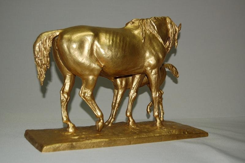 Christophe Fratin (1801-1864) Bronze With Gold Patina-photo-2