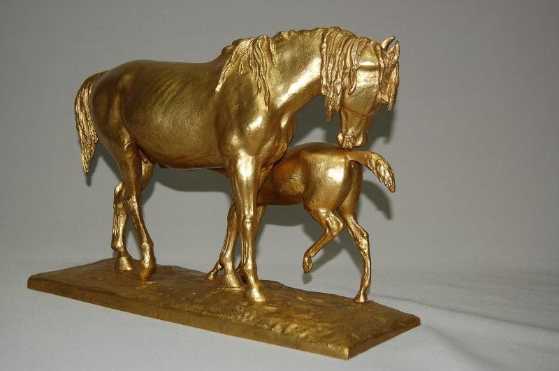 Christophe Fratin (1801-1864) Bronze With Gold Patina-photo-3