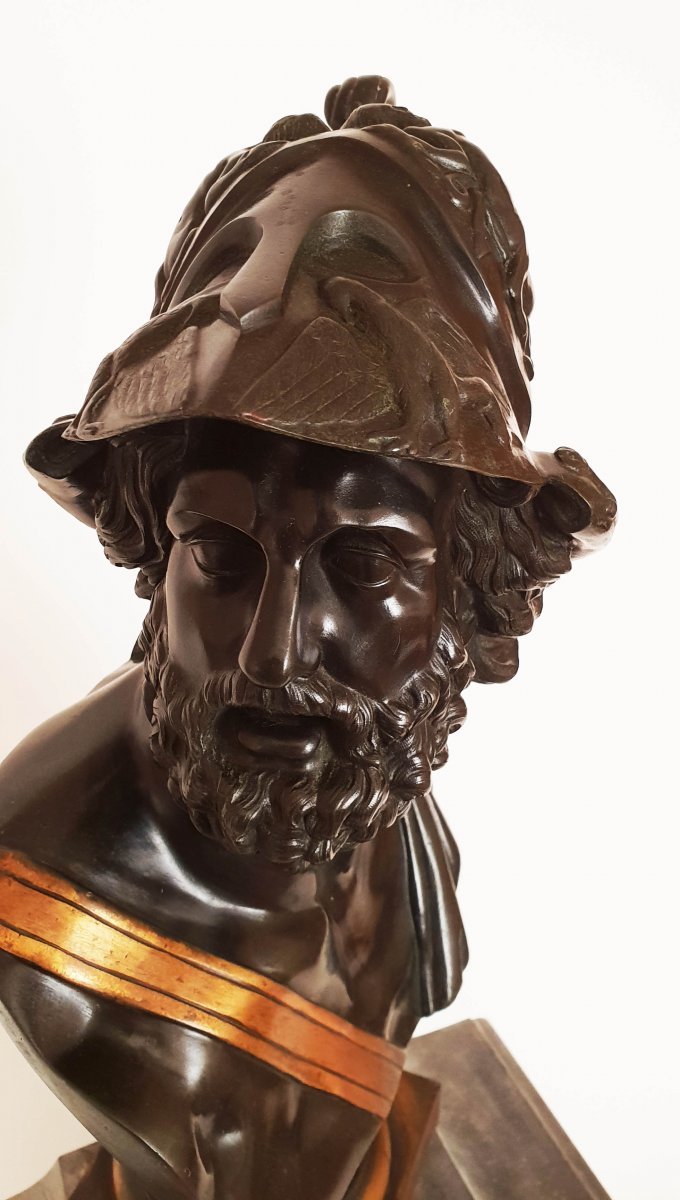 Bust Of Menelaus Bronze After The Antique