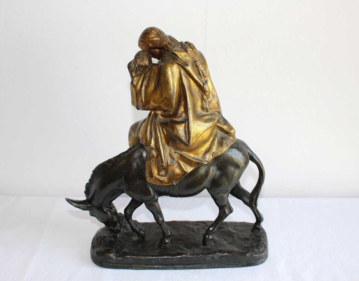 The Flight Into Egypt Bronze Eighteenth Century-photo-1