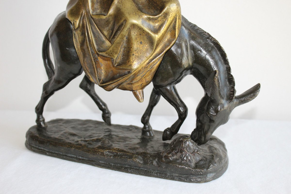 The Flight Into Egypt Bronze Eighteenth Century-photo-3