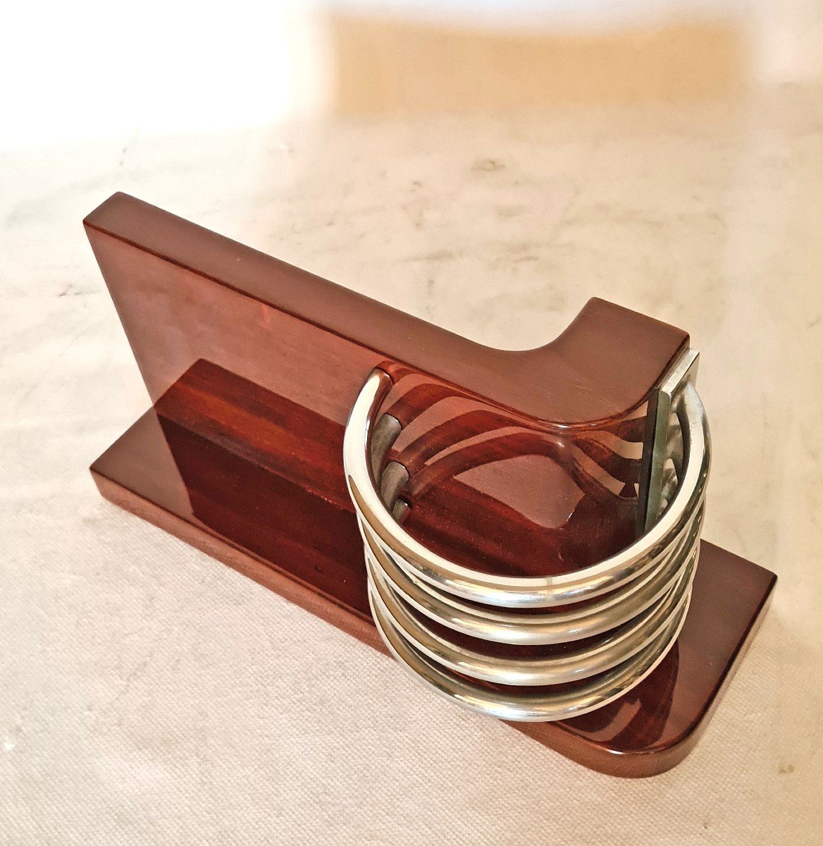 Modernist Art Deco Paper Holder By Louis Prodhon In Paris-photo-2