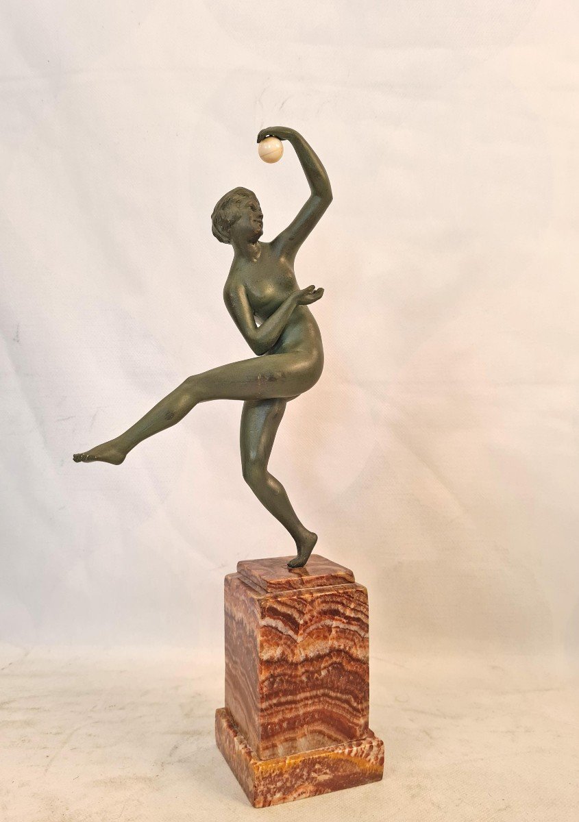 Maurice Guiraud Riviere (1881 - 1947) Art Deco Bronze Sculpture-photo-4