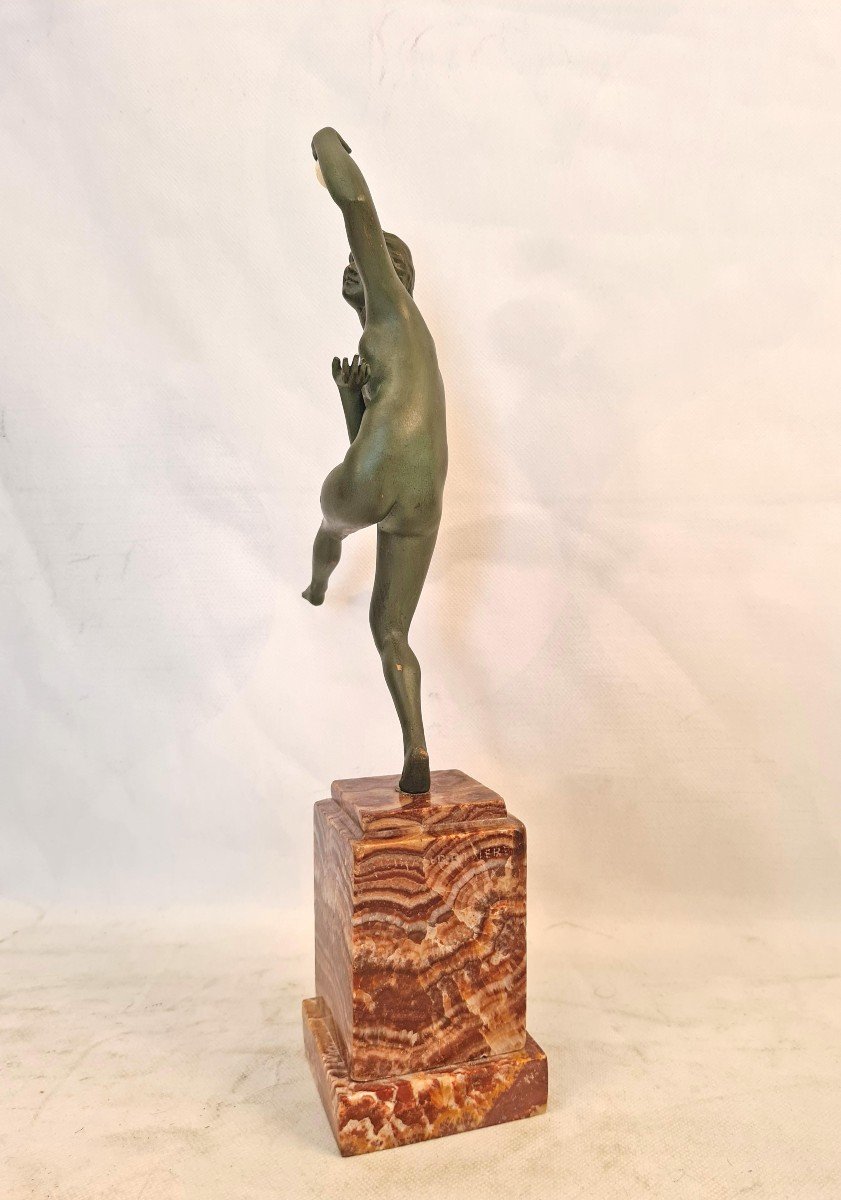 Maurice Guiraud Riviere (1881 - 1947) Art Deco Bronze Sculpture-photo-2