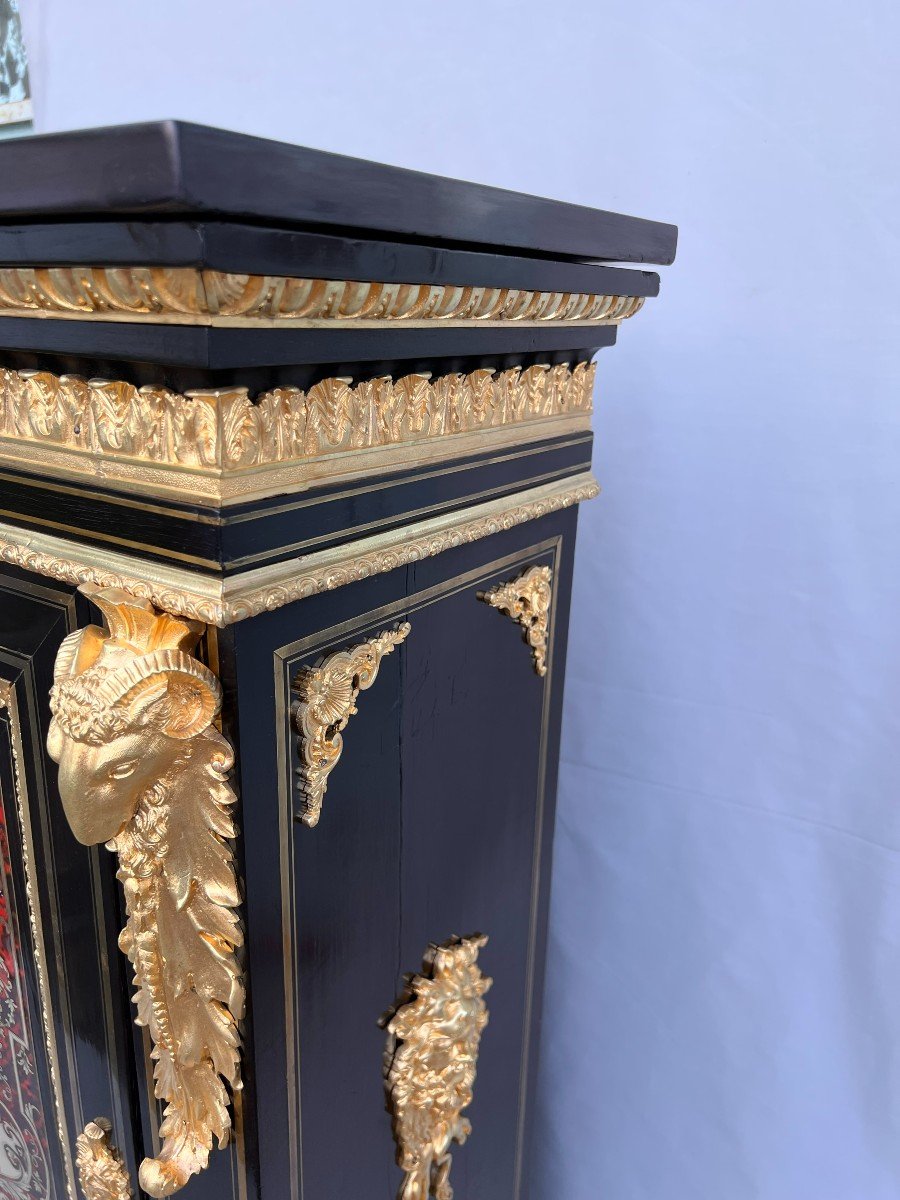 Furniture In Boulle Marquetry And Gilt Bronze Napoleon III-photo-2