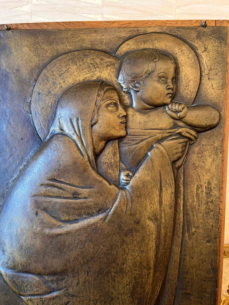 Georges Mathey (1887-1915) Patinated Bronze Bas Relief Dated 1912-photo-7