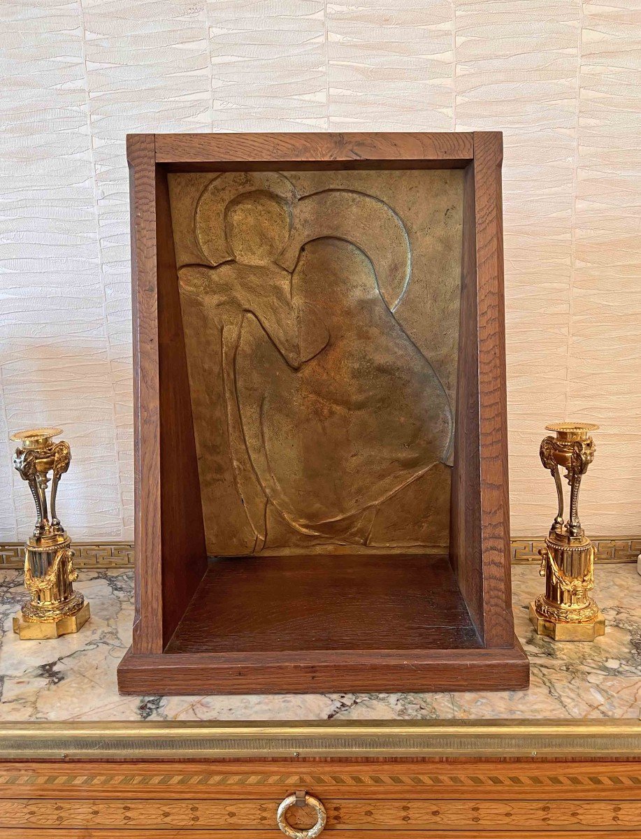 Georges Mathey (1887-1915) Patinated Bronze Bas Relief Dated 1912-photo-8