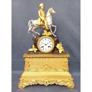 Napoleon Bonaparte Gilt And Silver Bronze Clock Early 19th Century