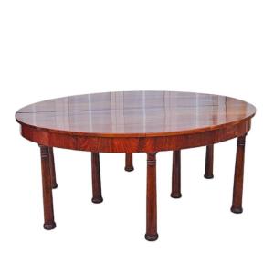 Très Grande Table à Bandeau 8 Pieds Colonne époque Empire 