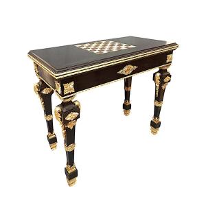 Table à Jeux Louis XIV d'époque Napoléon III