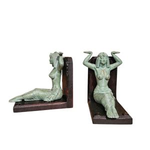 Art Deco Egyptian Bookends