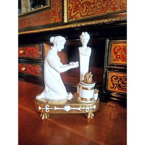 Empire Biscuit Porcelain Inkwell 