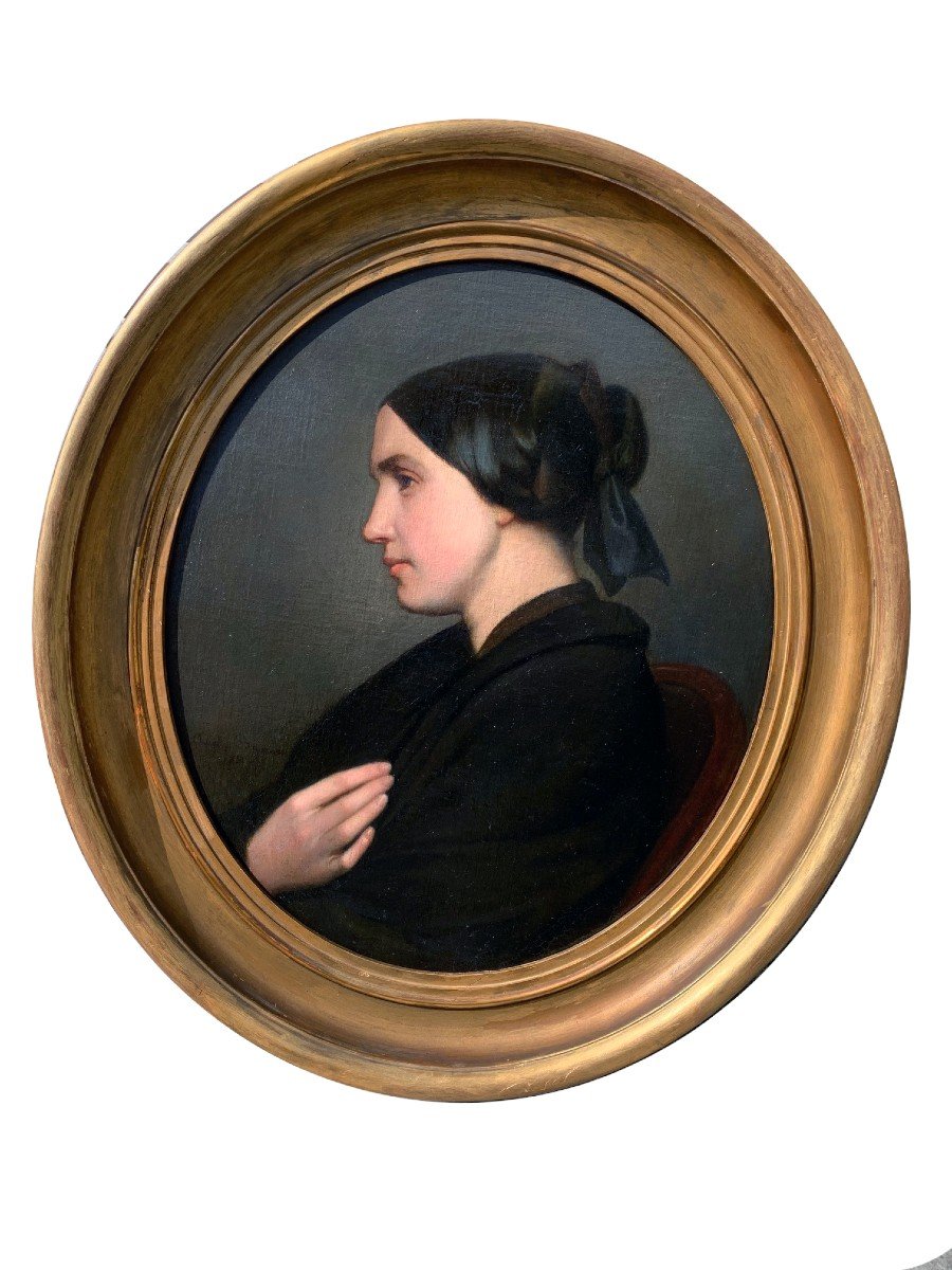 Profil De Femme De Baumes Amédée (1820/1906)