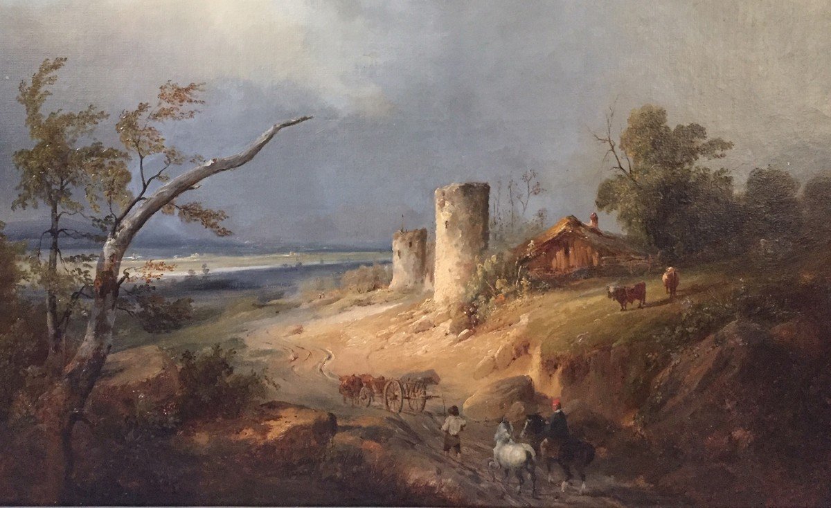 Landscape Signed Dubuisson 1834 (1805/1870)-photo-3