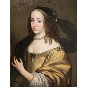 Portrait Young Woman XVIIth Century Follower Van Dyck 1599/1641 