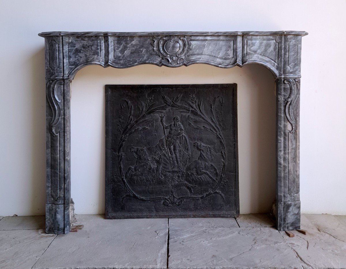 Louis XV Marble Fireplace 