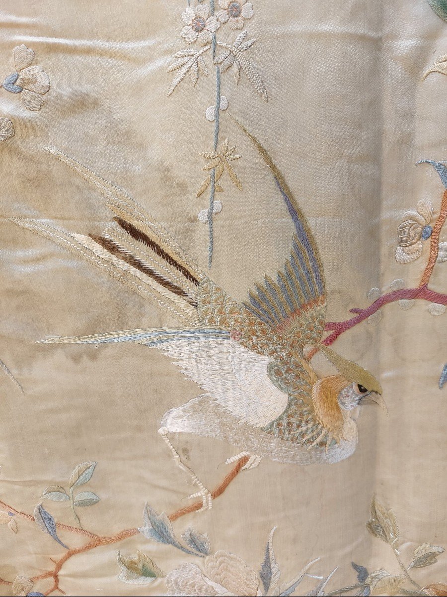 Nineteenth China Embroidered Silk Panel-photo-4