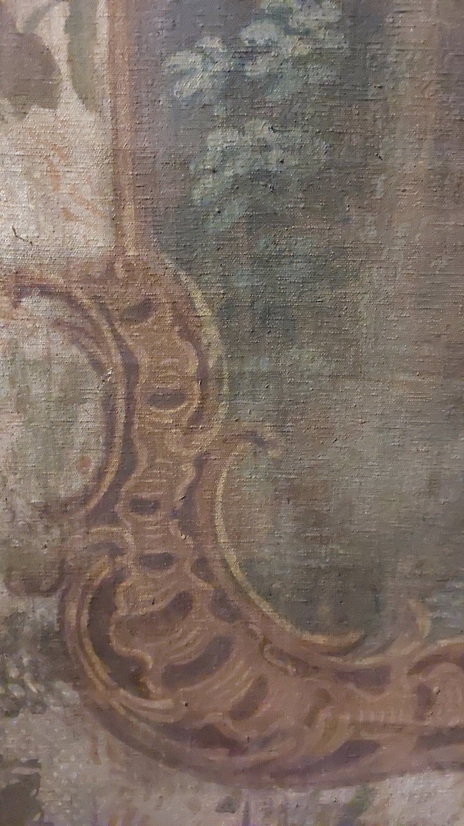 18th Century Painted Canvas 