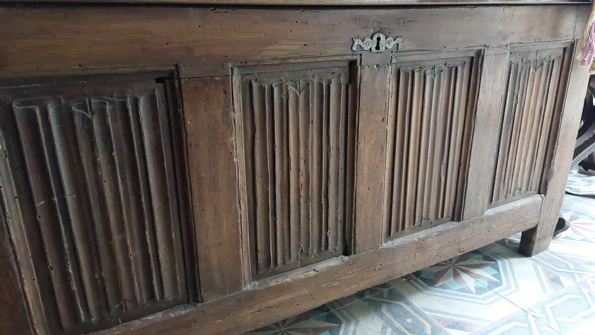 Large 18th Century Chest With 16th Century Elements -photo-2