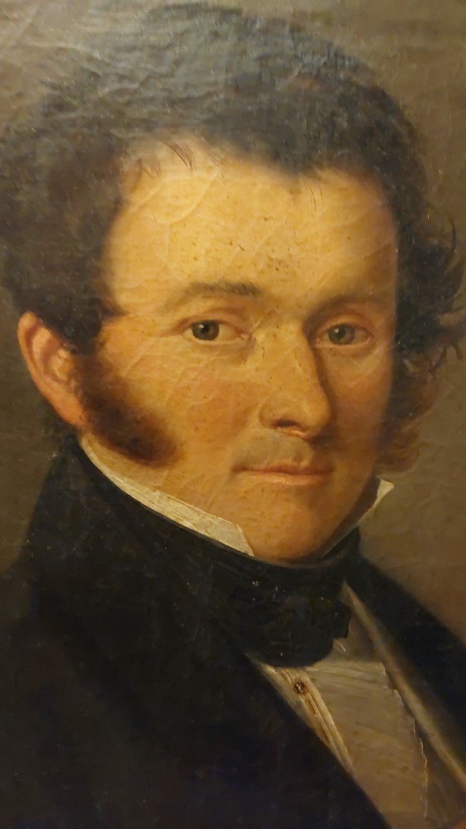 Portrait Of A Man From The 19th Century Oil On Canvas -photo-4