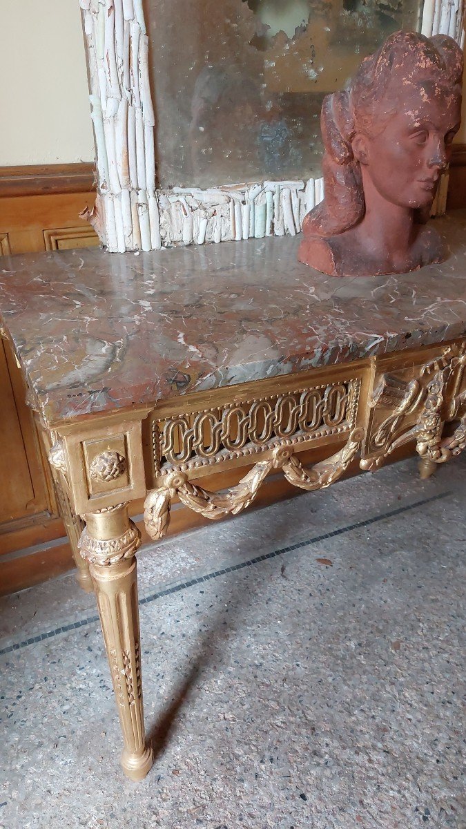 18th Century Gilded Wood Console -photo-2