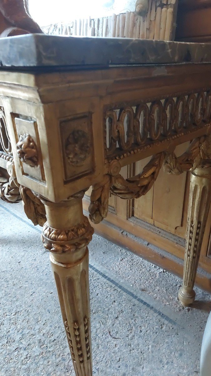 18th Century Gilded Wood Console -photo-1