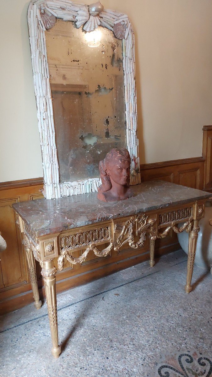 18th Century Gilded Wood Console -photo-4