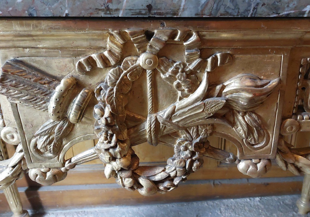 18th Century Gilded Wood Console 