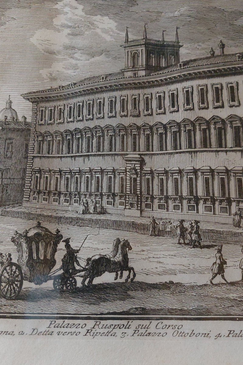 Suite Of 6 Engravings 18th Century Italy Palazzo 